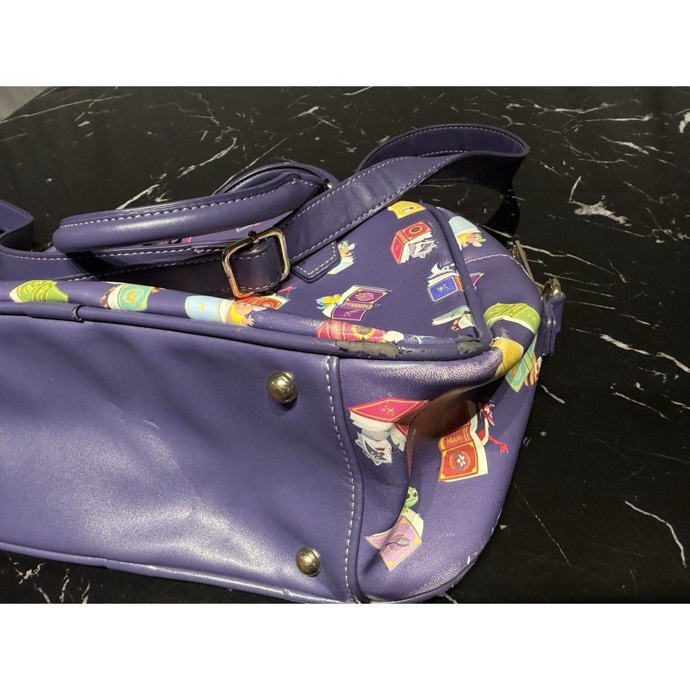 Disney Loungefly Princess Storybook w/ Animal Sidekicks Crossbody Bowler Bag - Picture 7 of 8